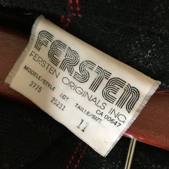 Vintage Fersten Canadian Plaid Pleated Witchy Wool Blend Skirt - Picture 10 of 16